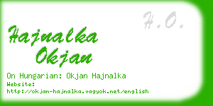 hajnalka okjan business card